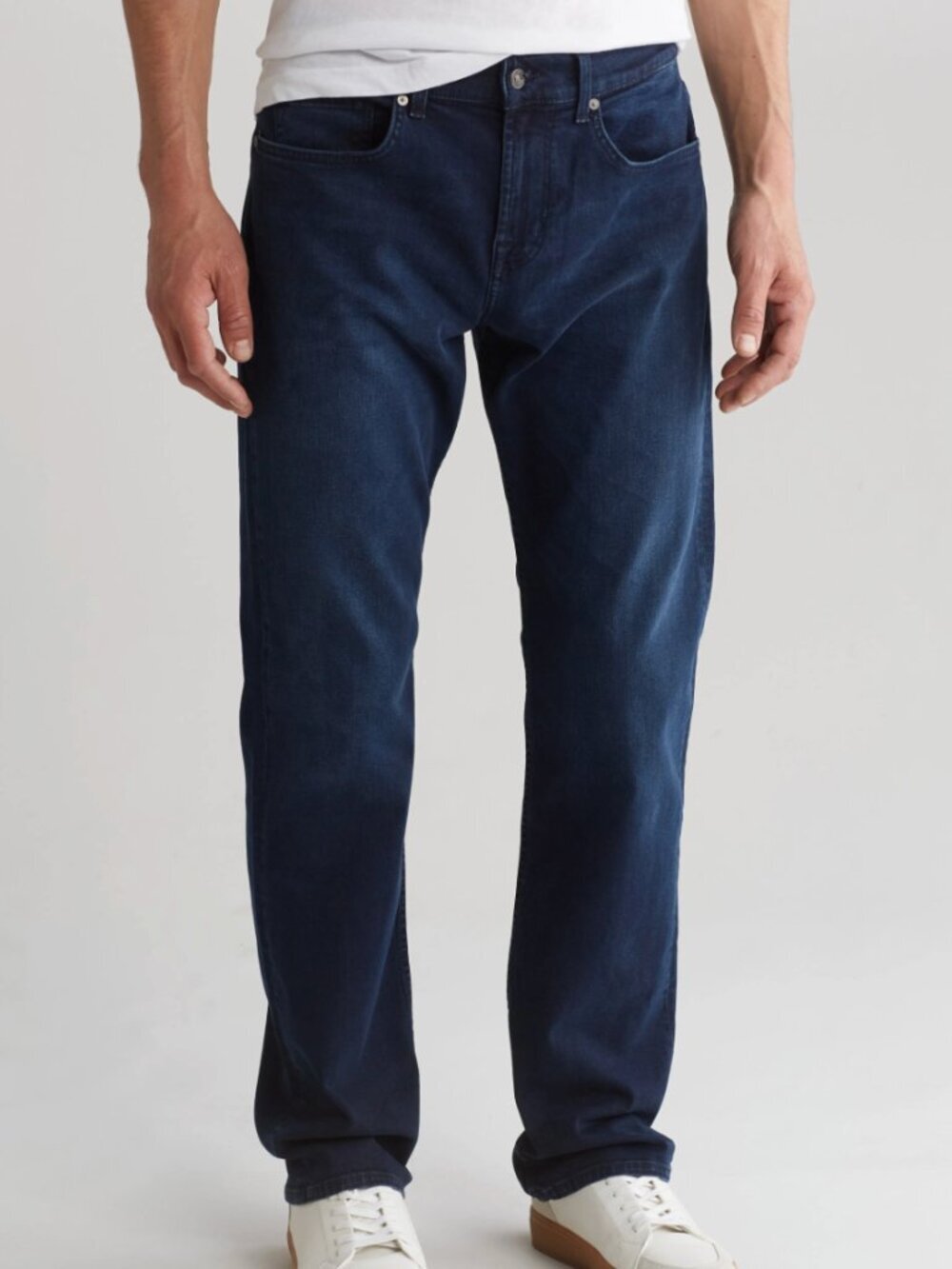 7 for All Mankind Austyn Straight Leg Relaxed Fit Jeans Dark Blue Denim, size 32